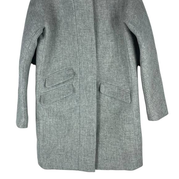 J. Crew Cocoon Coat in Italian Stadium Cloth Wool Blend Gray Size 2 - Picture 6 of 11
